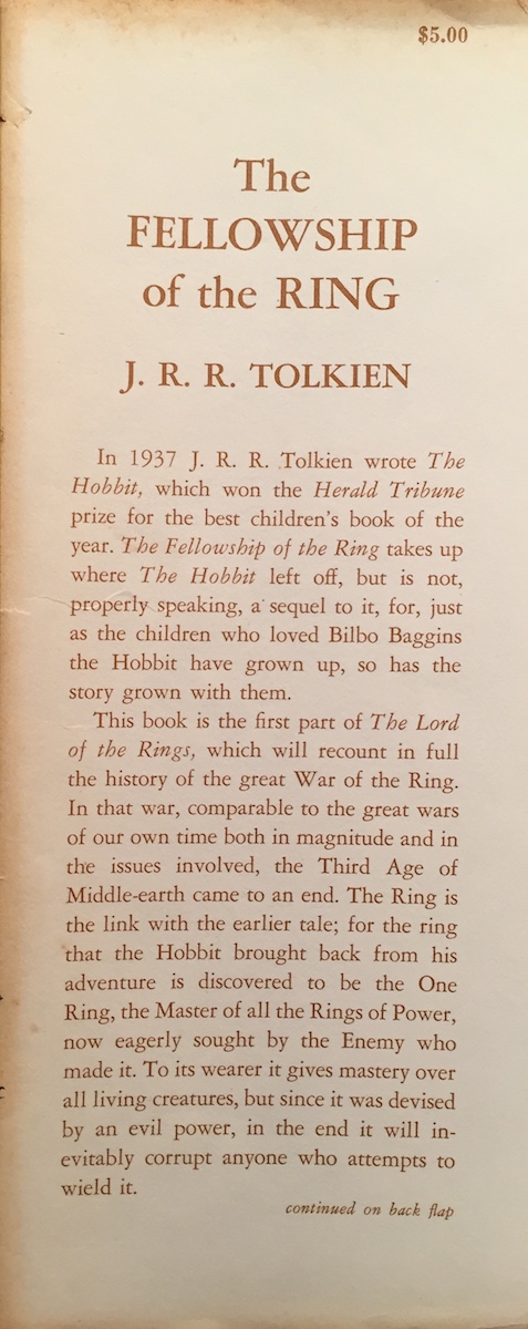 The Fellowship of the Ring published 63 years ago – The Tolkien