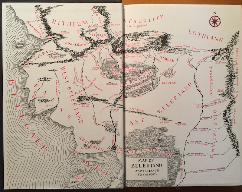 Подробная карта белерианда